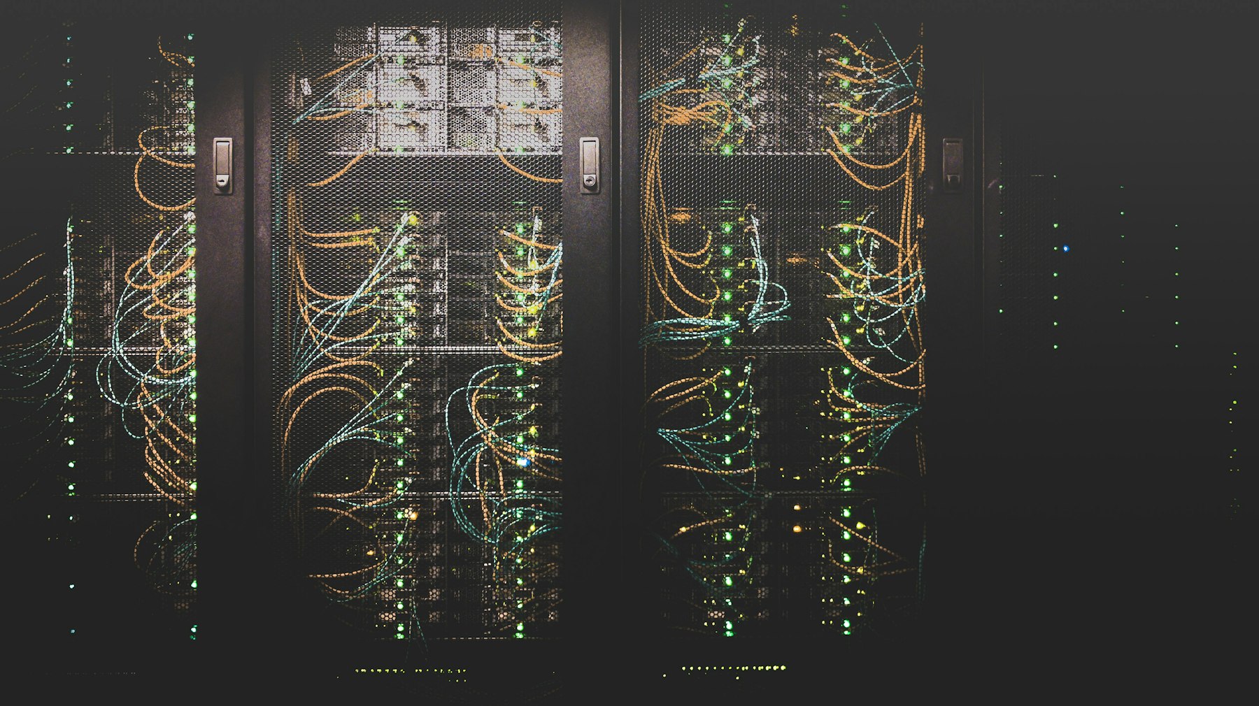 Server infrastructure representing a secure financial workspace